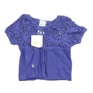 Grain de Ble Girls Purple Cardigan size: 18 Months